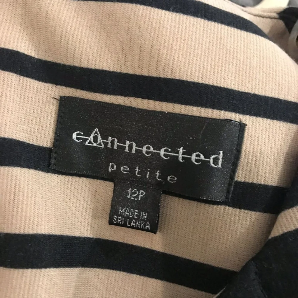 Connected Apparel Striped Dress Size 12P Petite - Picture 7 of 8